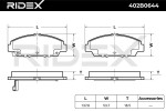 RIDEX Piduriklotsi komplekt,  ketaspidur 402B0644