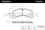 RIDEX Piduriklotsi komplekt,  ketaspidur 402B0694