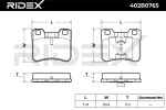 RIDEX Piduriklotsi komplekt,  ketaspidur 402B0765