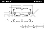 RIDEX Piduriklotsi komplekt,  ketaspidur 402B0888