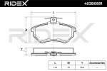 RIDEX Piduriklotsi komplekt,  ketaspidur 402B0891