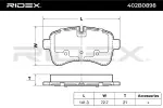 RIDEX Piduriklotsi komplekt,  ketaspidur 402B0898