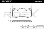 RIDEX Piduriklotsi komplekt,  ketaspidur 402B0916