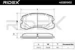 RIDEX Piduriklotsi komplekt,  ketaspidur 402B1002