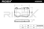 RIDEX Piduriklotsi komplekt,  ketaspidur 402B1095
