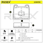 RIDEX Piduriklotsi komplekt,  ketaspidur 402B1190