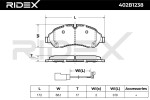 RIDEX Piduriklotsi komplekt, ketaspidur 402B1238