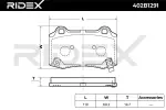 RIDEX Piduriklotsi komplekt,  ketaspidur 402B1291