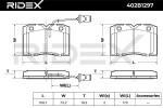 RIDEX Piduriklotsi komplekt,  ketaspidur 402B1297