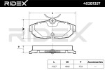 RIDEX Piduriklotsi komplekt,  ketaspidur 402B1357