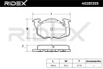 RIDEX Piduriklotsi komplekt,  ketaspidur 402B1359