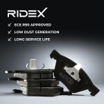 RIDEX Piduriklotsi komplekt,  ketaspidur 402B1888