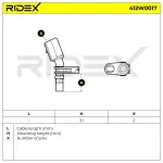 RIDEX abs andur / rattapöörete arv 412W0017