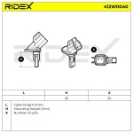 RIDEX abs andur / rattapöörete arv 412W0040