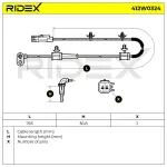 RIDEX Andur, rattapöörete arv 12V 412W0324