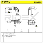 RIDEX abs andur / rattapöörete arv 12V 412W0365