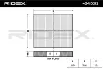 RIDEX Filter, salongiõhk 424I0012