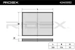 RIDEX Filter,  salongiõhk 424I0092