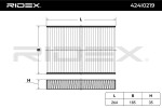 RIDEX Filter,  salongiõhk 424I0219