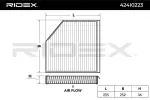 RIDEX Filter,  salongiõhk 424I0223