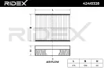 RIDEX Filter,  salongiõhk 424I0328