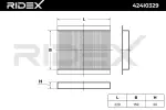 RIDEX Filter,  salongiõhk 424I0329