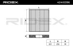 RIDEX Filter,  salongiõhk 424I0396