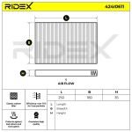 RIDEX Filter,  salongiõhk 424I0611