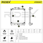 RIDEX Radiaator,  mootorijahutus 470R0007
