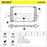 RIDEX Radiaator, mootorijahutus 470R0021