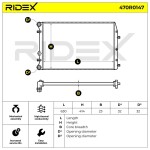 RIDEX Radiaator,  mootorijahutus 470R0147