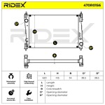 RIDEX Radiaator,  mootorijahutus 470R0156
