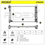 RIDEX Radiaator, mootorijahutus 470R0160