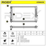 RIDEX Radiaator,  mootorijahutus 470R0215