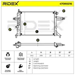 RIDEX Radiaator,  mootorijahutus 470R0216