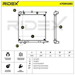 RIDEX Radiaator,  mootorijahutus 470R0283