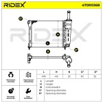 RIDEX Radiaator,  mootorijahutus 470R0368