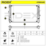 RIDEX Radiaator,  mootorijahutus 470R0450