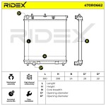 RIDEX Radiaator,  mootorijahutus 470R0662