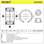 RIDEX Rattalaagrikomplekt 654W0057