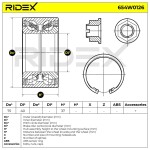 RIDEX Rattalaagrikomplekt 654W0126