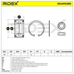 RIDEX Rattalaagrikomplekt 654W0280