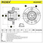 RIDEX Rattalaagrikomplekt 654W0307