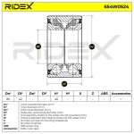 RIDEX Rattalaagrikomplekt 654W0524