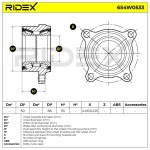 RIDEX Rattalaagrikomplekt 654W0533