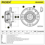 RIDEX Rattalaagrikomplekt 654W0551