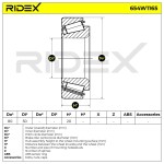 RIDEX Rattalaagrikomplekt 654W1165