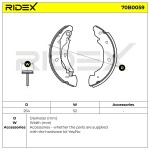 RIDEX Piduriklotside komplekt 70B0059