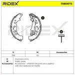 RIDEX Piduriklotside komplekt 70B0072
