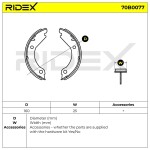 RIDEX Piduriklotside komplekt 70B0077